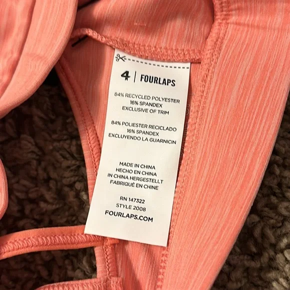 NWT Women's Coral Sports Bra - Picture 4 of 7